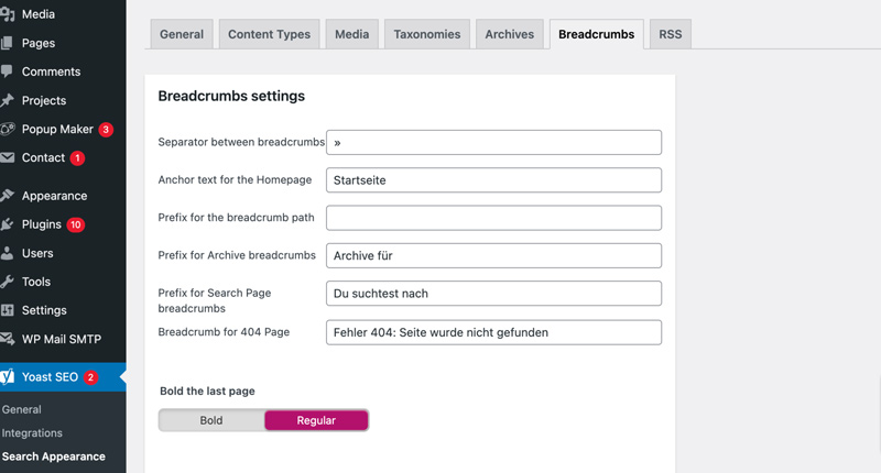 Yoast Seo Breadcrumbs